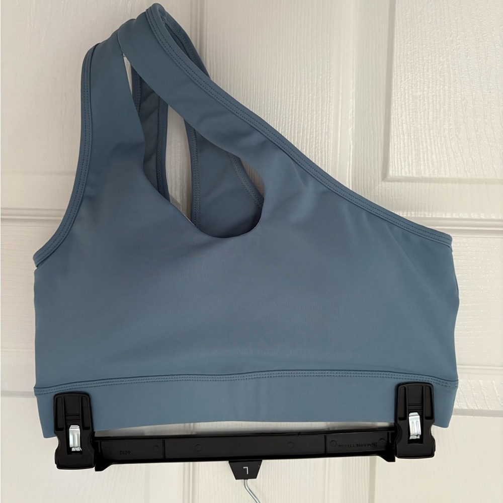 Women's Blue Asymmetrical Sports Bra